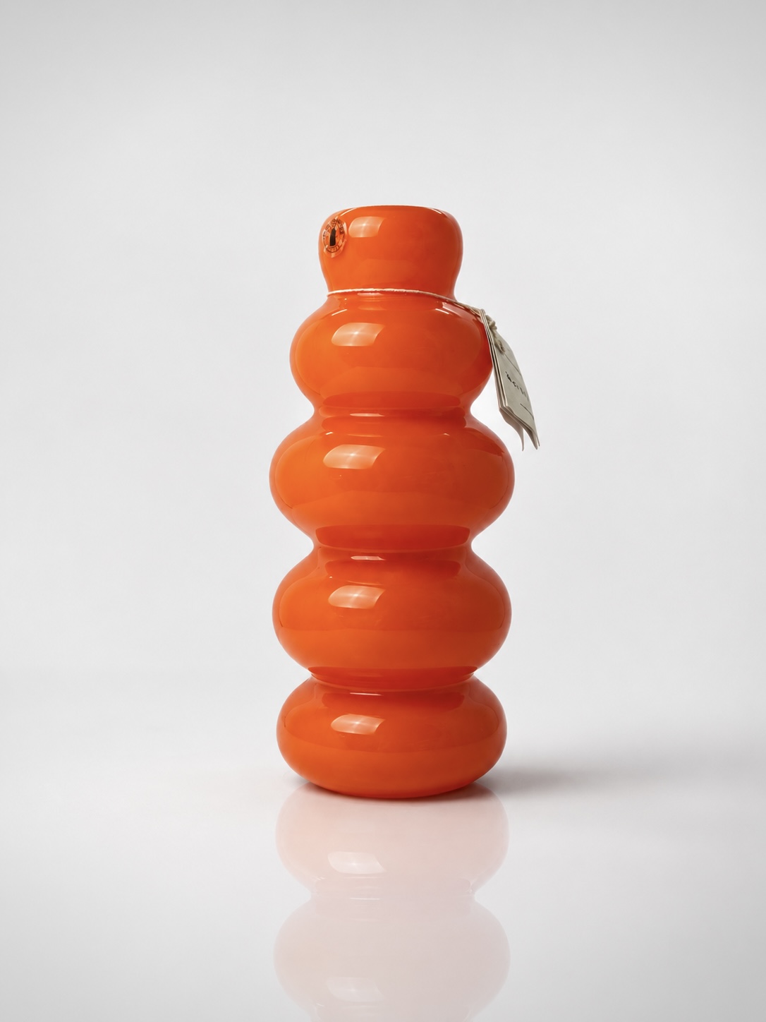 Orange Bubble-Stack Vase